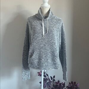 Aerie Heathered Gray Cowl Neck Sweater